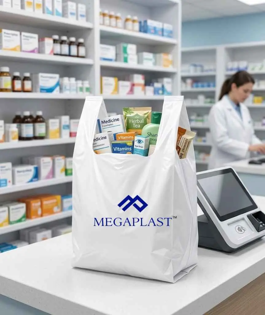 Megaplast T-shirt Bags for Pharmacies