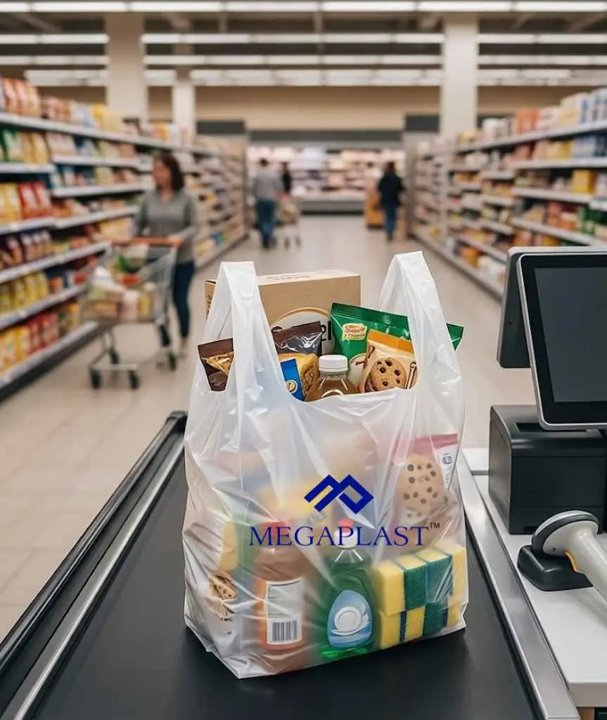 Megaplast T-shirt Bags for Super Markets