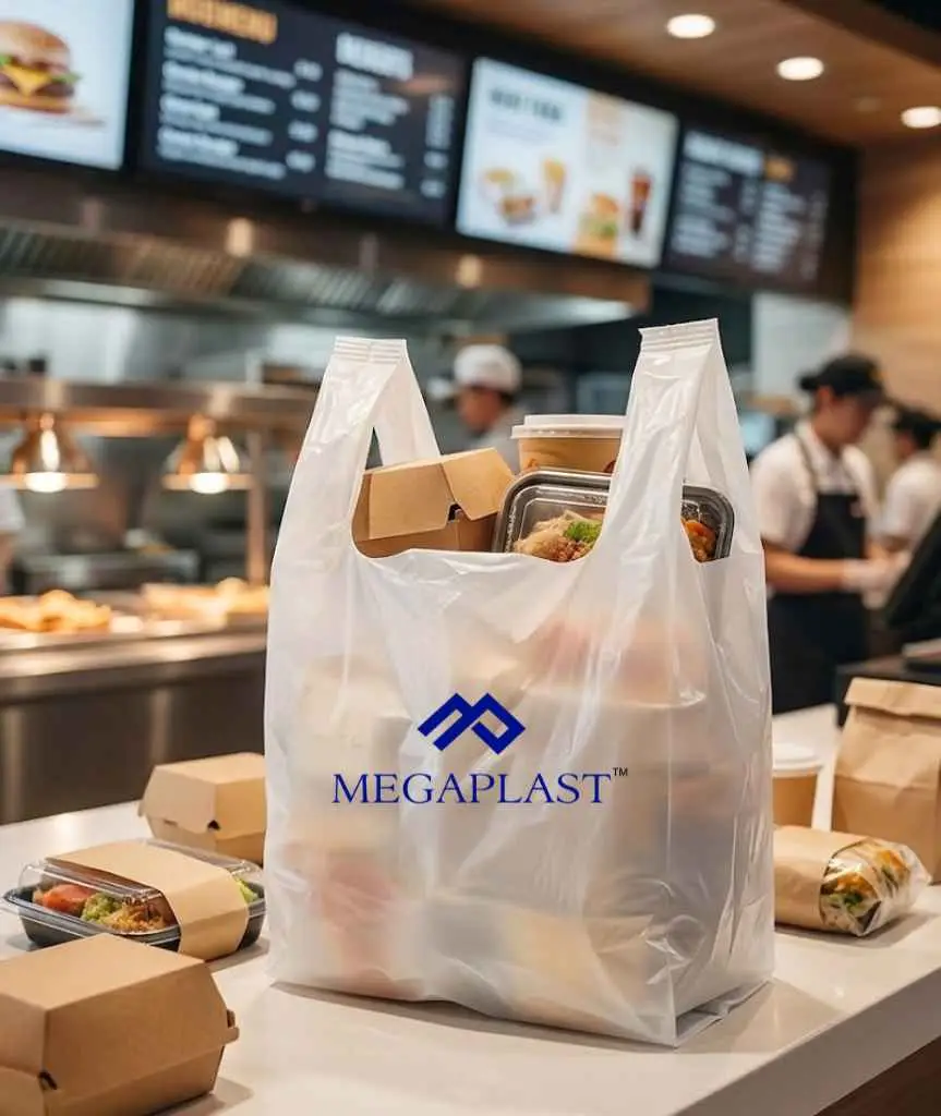 Megaplast T-shirt Bags for Takeaway businesses